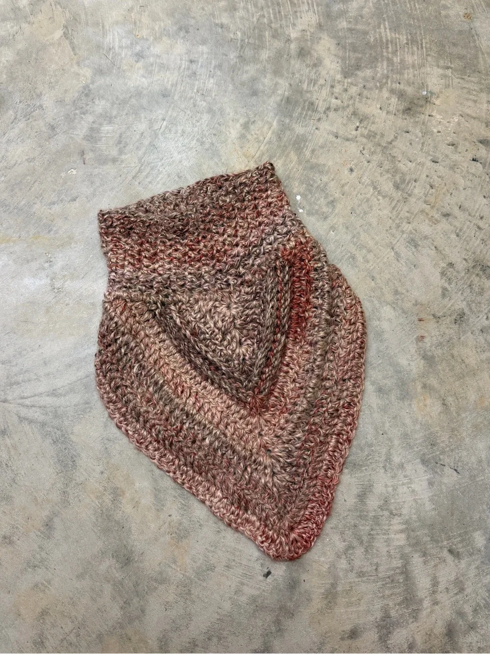 Handmade Brown Knit Neck Warmer Scarf